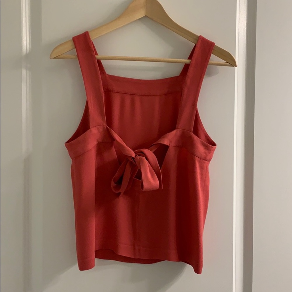 Madewell Pink Tank with Back Bow